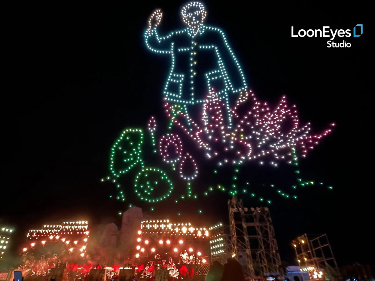 1,000 Drones Recreate the Image of President Ho Chi Minh