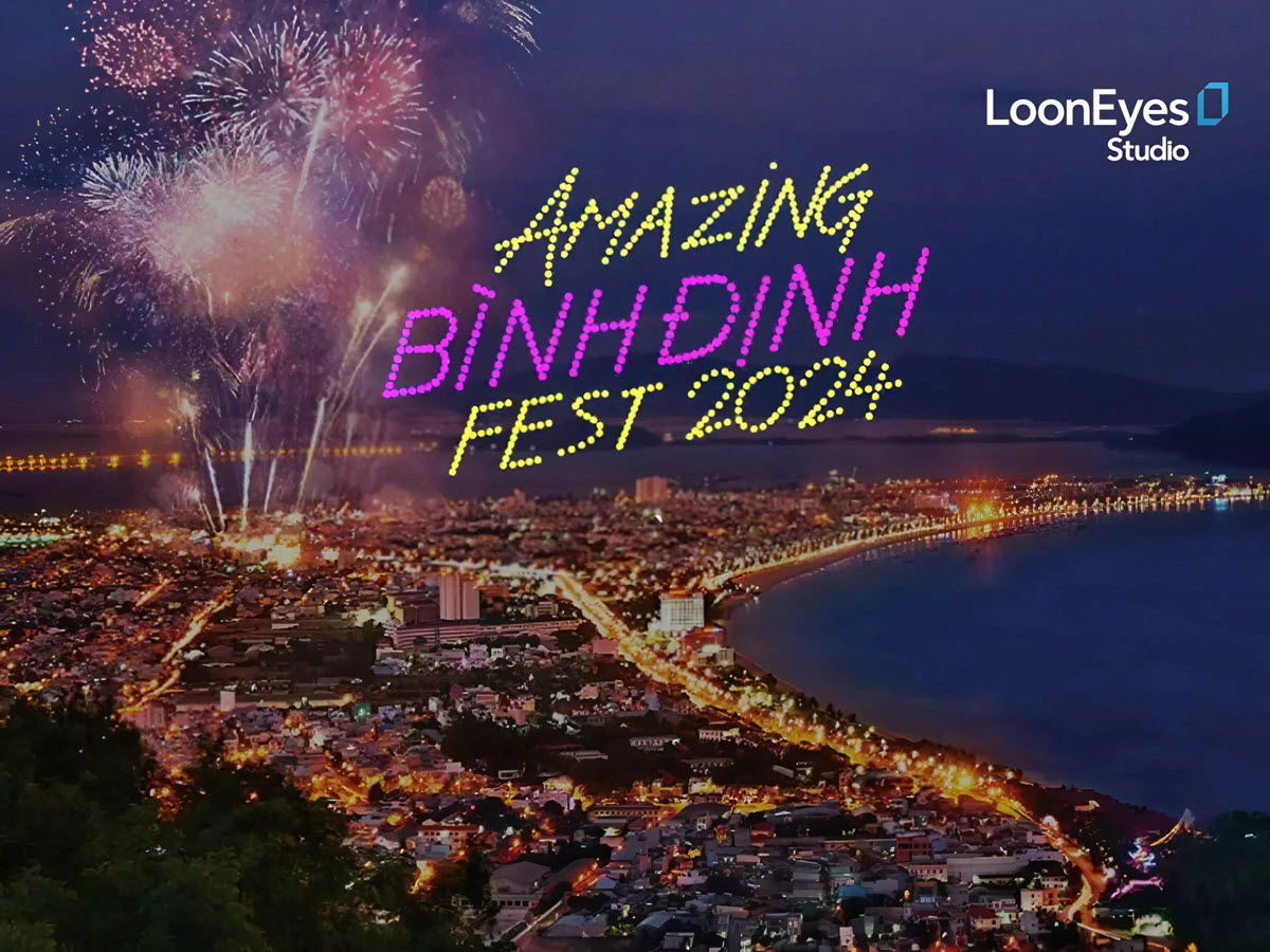 500-drone light show at Amazing Bình Định Fest 2024