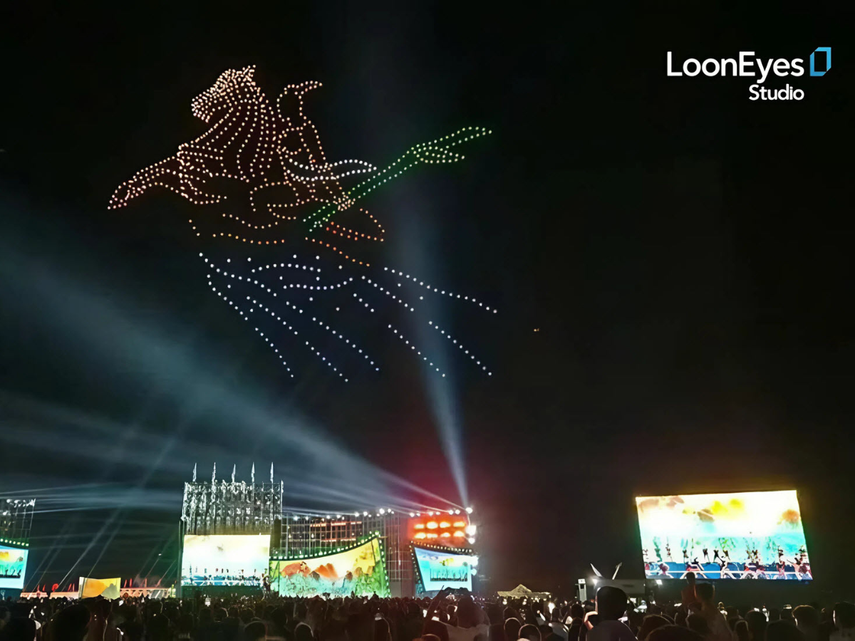 1,000 Drones at the Opening Night of the Peace Festival 2024 in Quang Tri