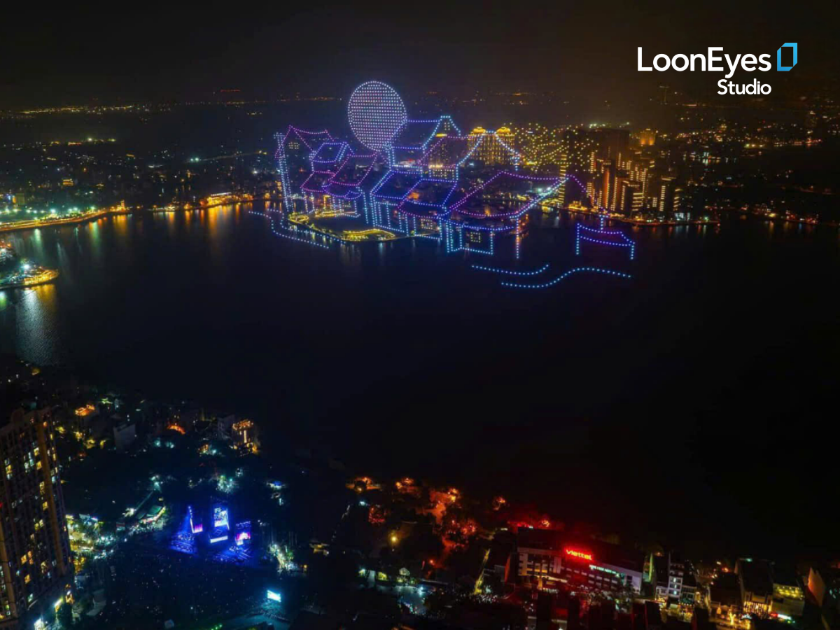 2025-Drone Light Show at the Light Symphony Concert in West Lake