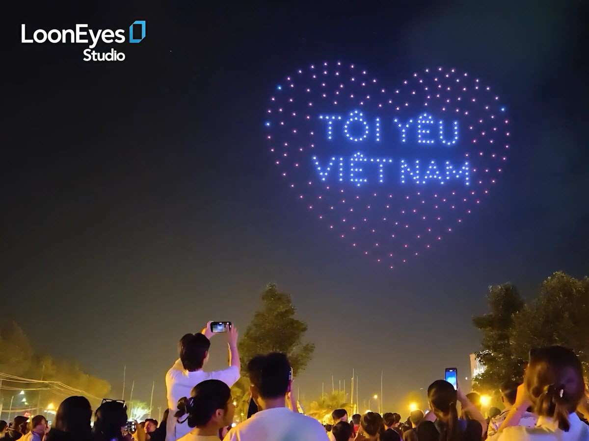 Tra Vinh Drone Light Show 2025 - Celebrating 50 Years of the Liberation of Southern Vietnam