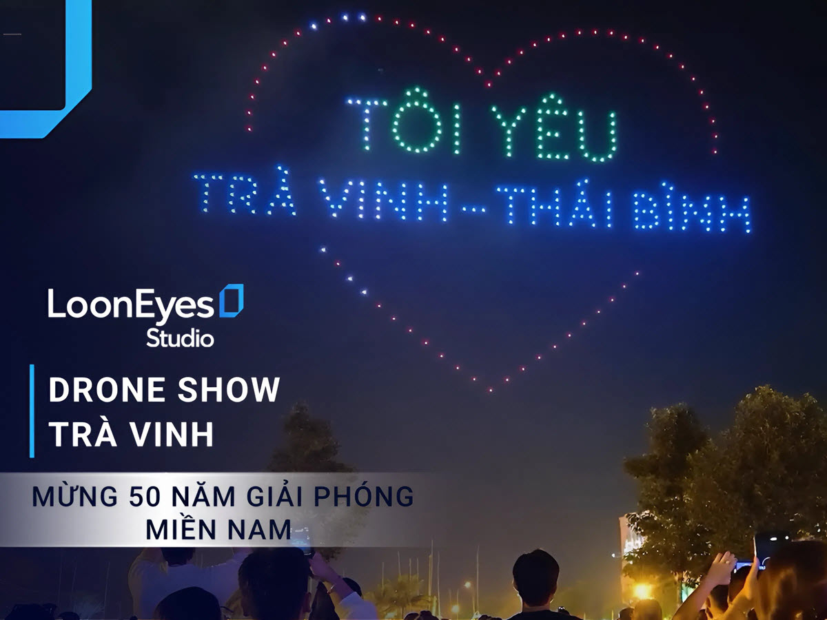 Tra Vinh Drone Light Show 2025 - Celebrating 50 Years of the Liberation of Southern Vietnam