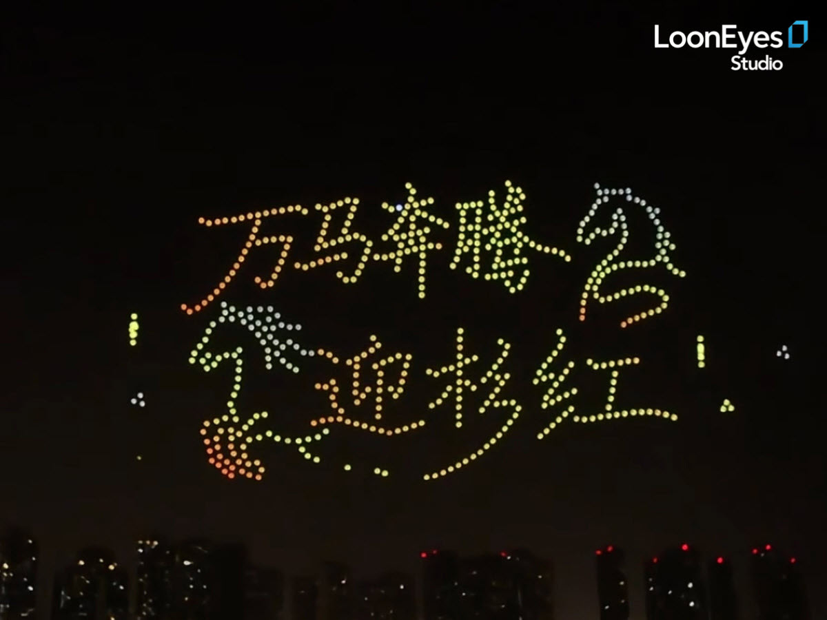 Drone Light Show China | 800-Drone Case Study by Loon Eyes Studio