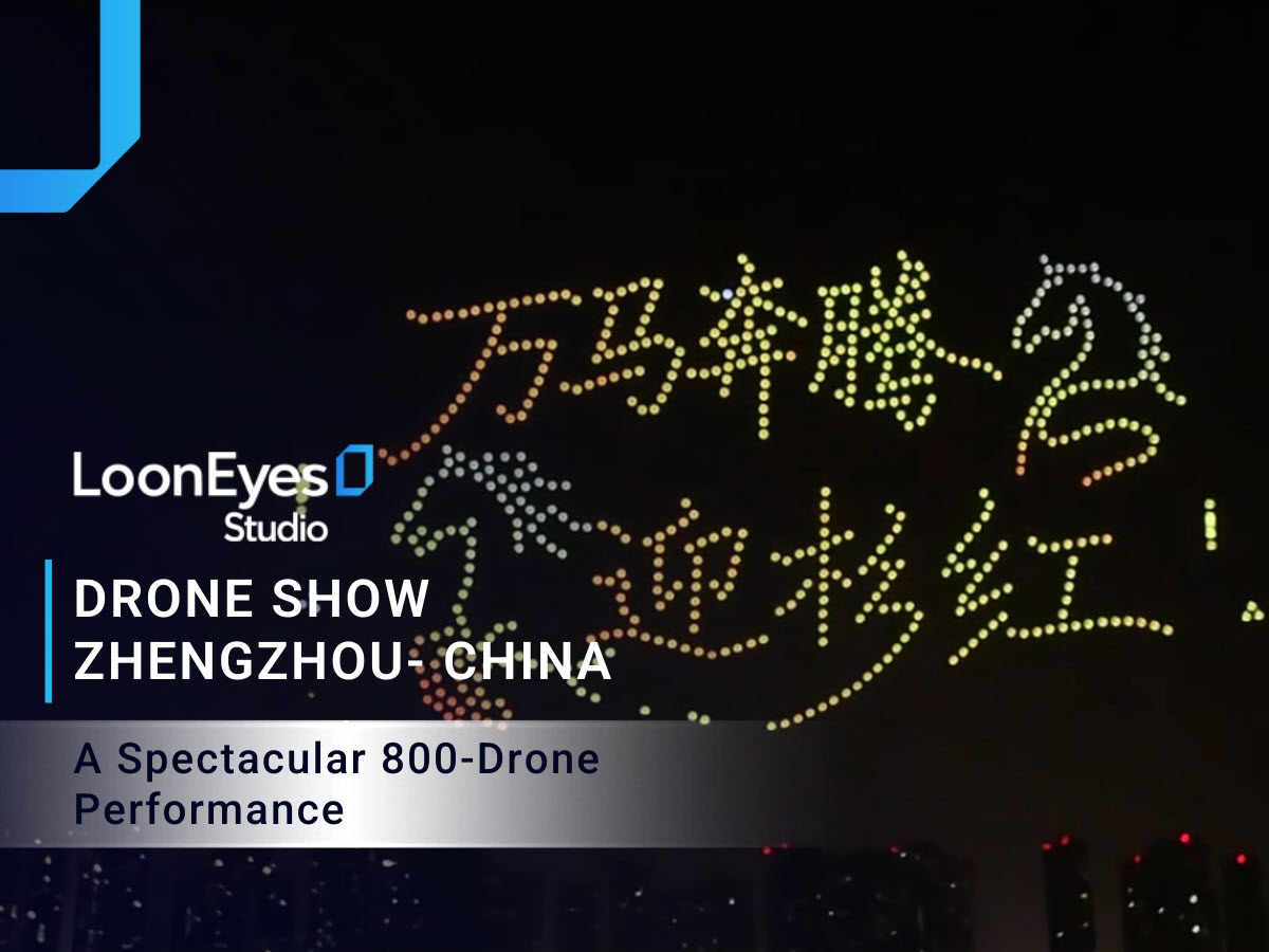 Drone Light Show China | 800-Drone Case Study by Loon Eyes Studio