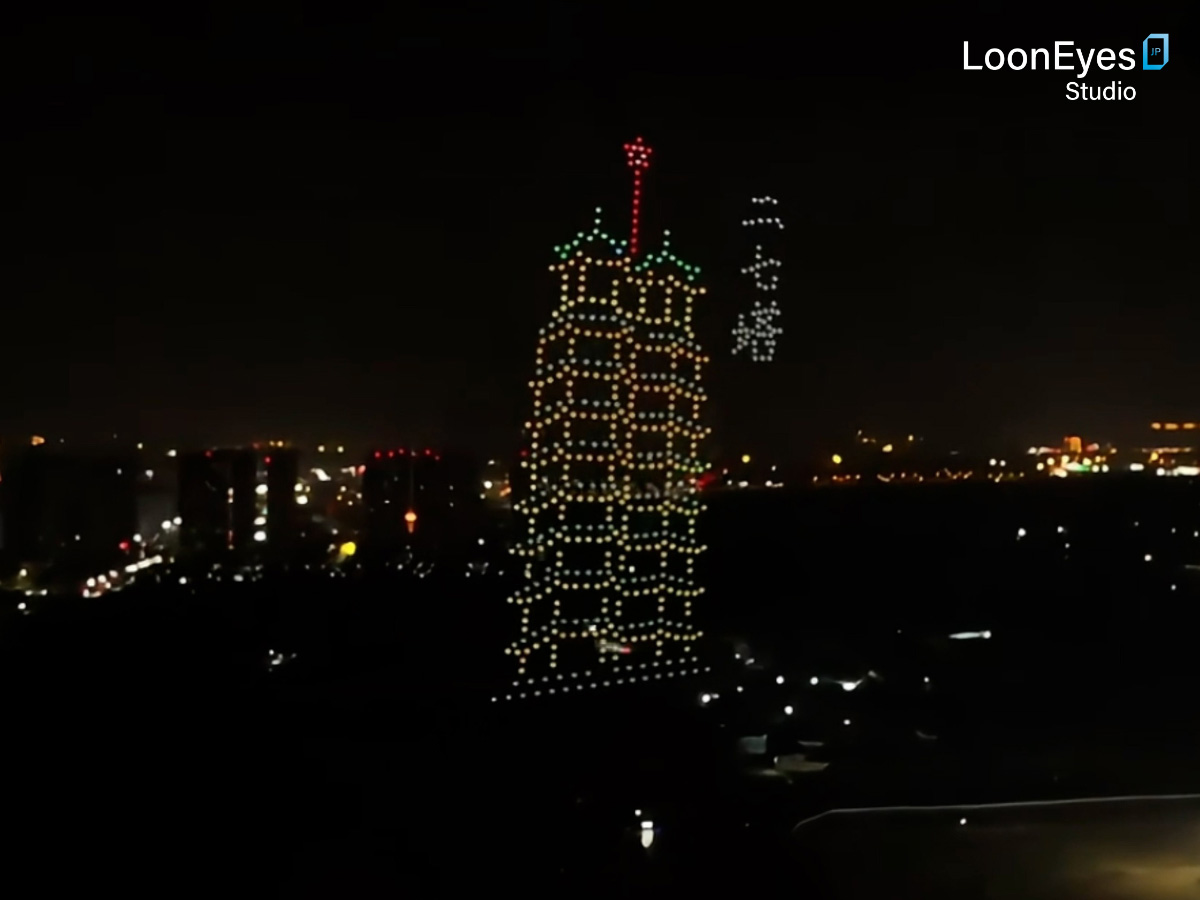 Drone light show China｜ローンアイズスタジオジャパンによる800機ドローン・パフォーマンス｜ケーススタディ