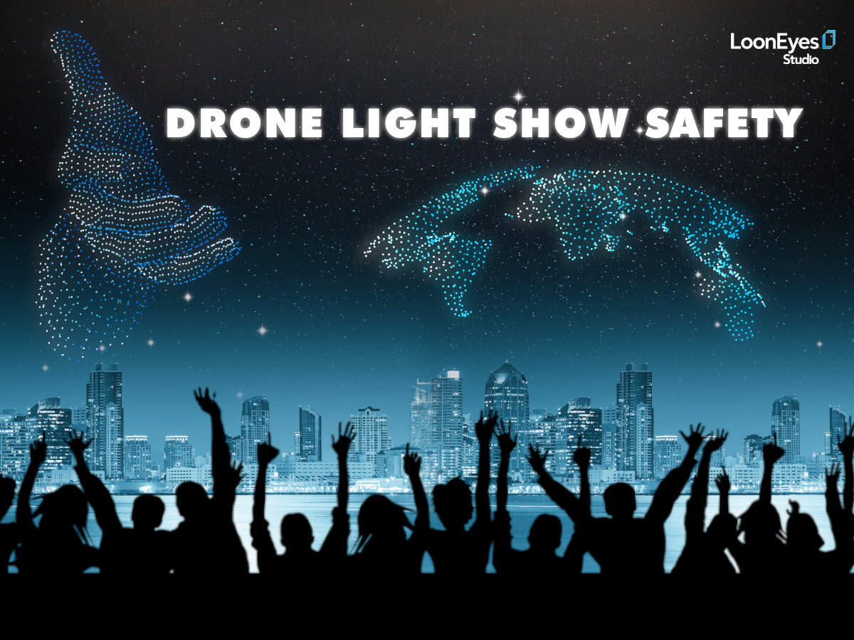 Drone light show safety