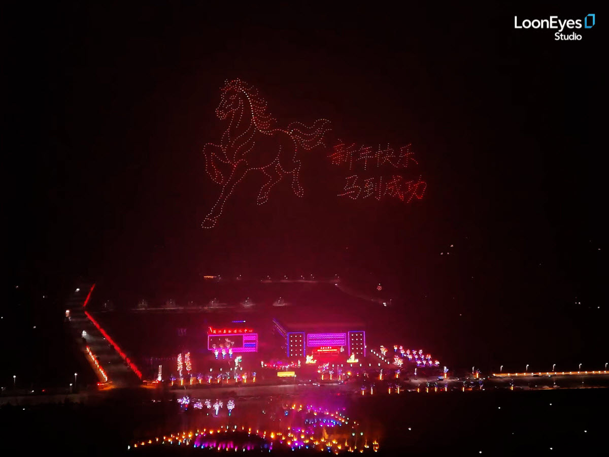 Lantern Festival Drone Light Show: 1,000 Drones Illuminate the Sky in Henan, China